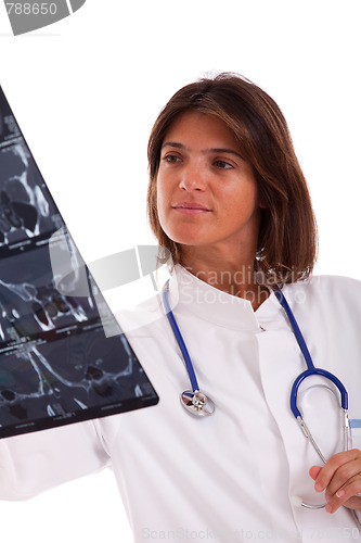 Image of Doctor looking at an x-ray