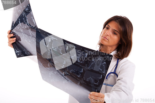 Image of doctor looking at an x-ray