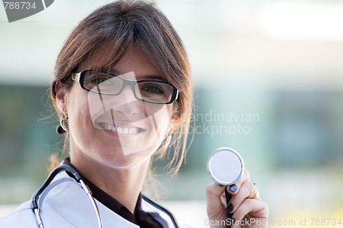 Image of Friendly female doctor