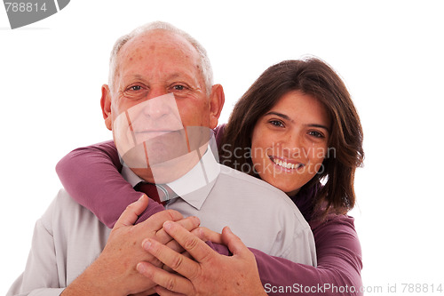 Image of happy father and daughter