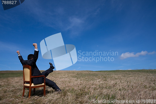 Image of Excited businessman