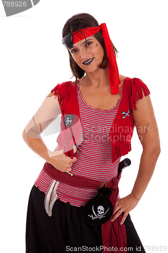 Image of Happy pirate girl