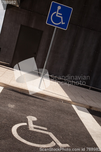 Image of Wheelchair reserved parking space