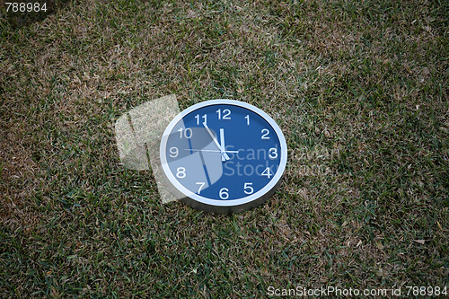 Image of Wall clock in the grass