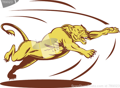 Image of Lioness lion jumping