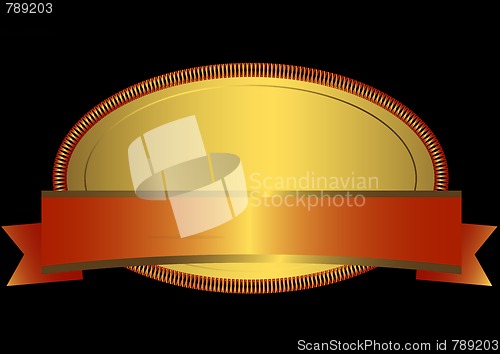 Image of Golden oval frame