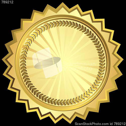 Image of Gold round frame