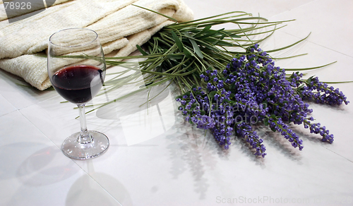 Image of Red wine and lavendar