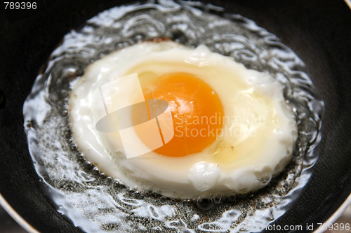 Image of beautiful and tasty Fried egg in a frying pan