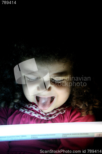 Image of children portrait with light