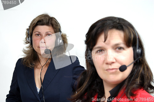 Image of Young woman callcenter