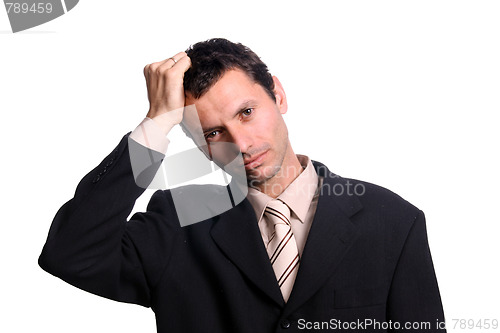 Image of worried businessman