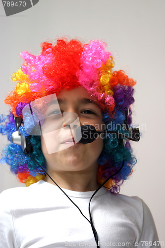 Image of Funny clown, child, girl