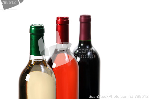 Image of Red, rose and white wine, drink photo