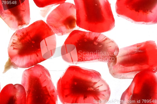 Image of beautiful and tasty pomegranate grains