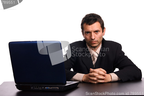 Image of worried businessman