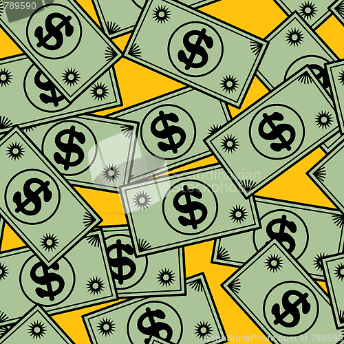 Image of Abstract seamless pattern with dollar