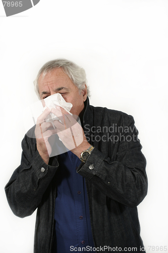 Image of Senior Sneezing