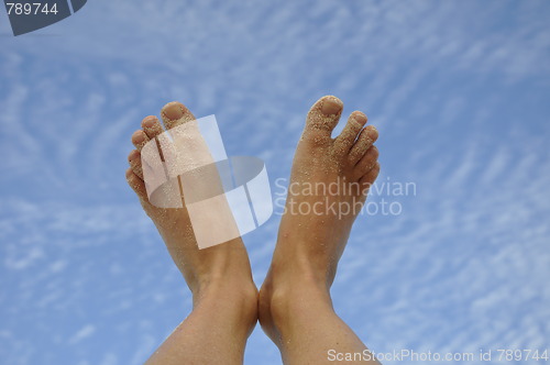 Image of feet in the sky
