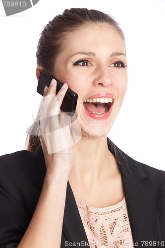 Image of woman talking on a mobile phone