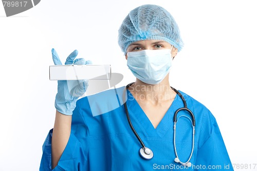 Image of doctor and box