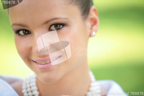 Image of smiling girl, close-up