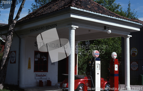 Image of Old petrol station.