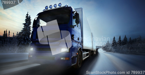 Image of  truck driving on country-road