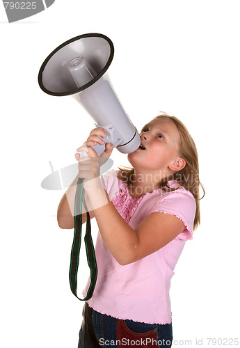 Image of young girl with megaphone