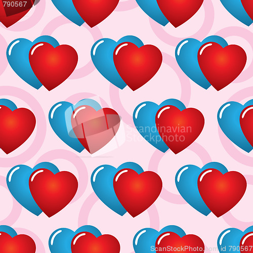 Image of Valentine's day abstract seamless background