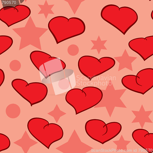 Image of Valentine's day abstract seamless background