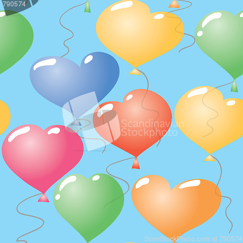 Image of Valentine's day abstract seamless background