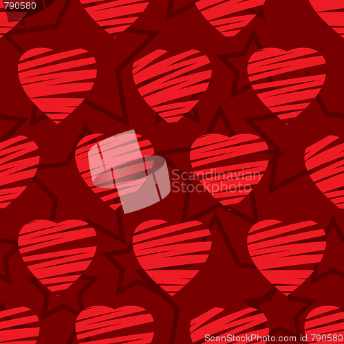 Image of Valentine's day abstract seamless background