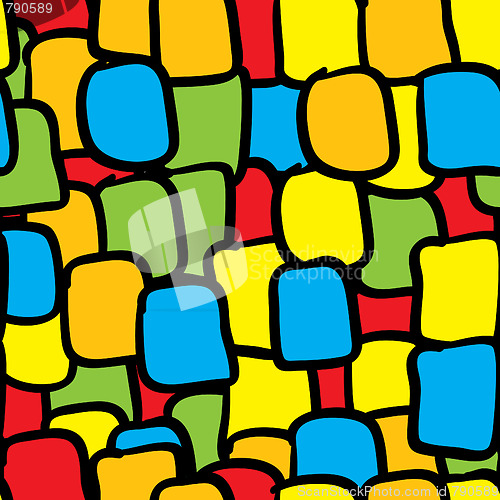 Image of Multicolor tiles abstract seamless background.