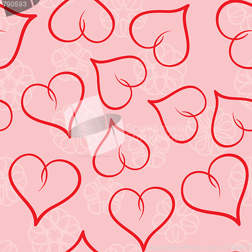 Image of Valentine's day abstract seamless background