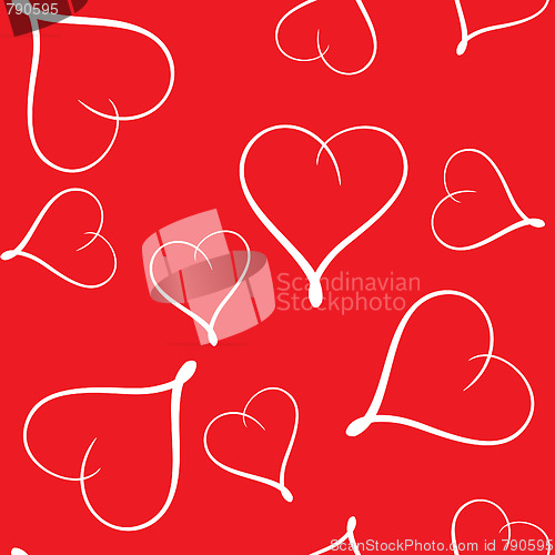 Image of Valentine's day abstract seamless background with hearts
