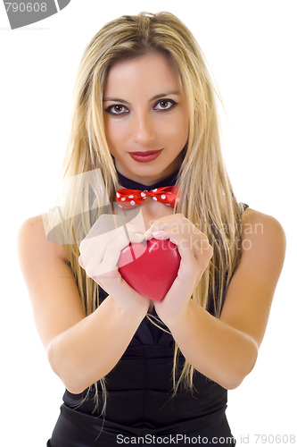 Image of woman offering her heart