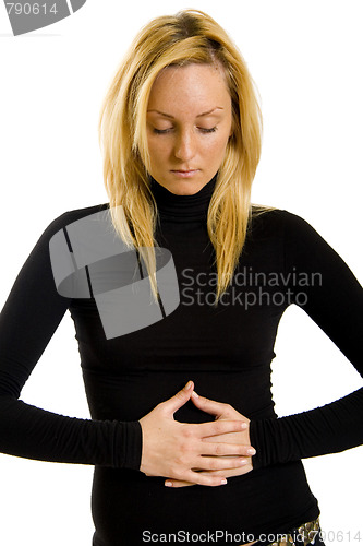 Image of Woman with stomach issues