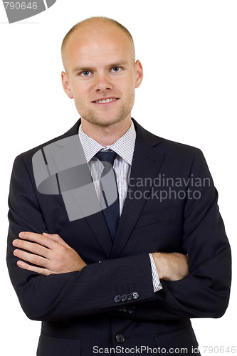 Image of Young handsome businessman studio portrait