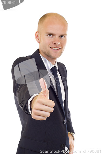 Image of  businessman giving you a thumbs up sign