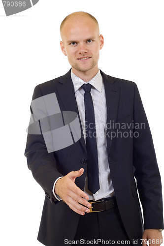 Image of  businessman waiting for handshake