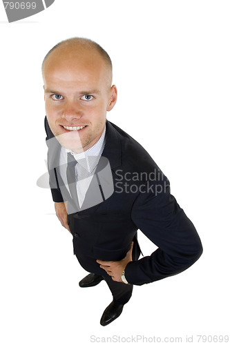 Image of Happy businessman smiling