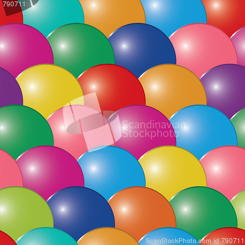 Image of Abstract bubbles multicolor background. Seamless.
