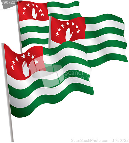 Image of Republic of Abkhazia 3d flag.