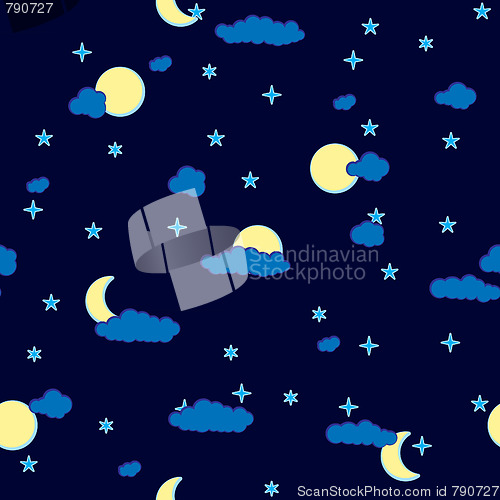 Image of Abstract night clouds background. Seamless.