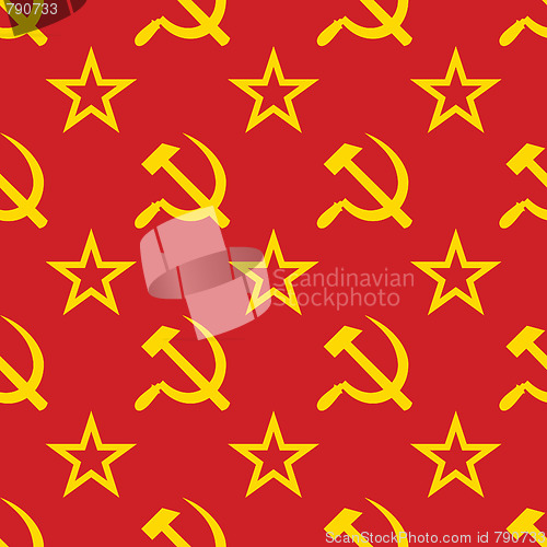 Image of Abstract symbols of USSR background. Seamless.