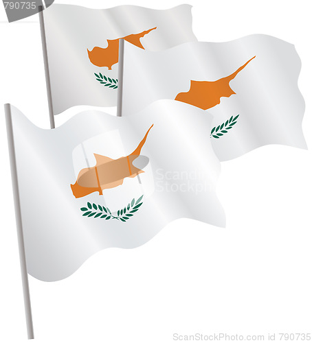Image of Cyprus 3d flag.