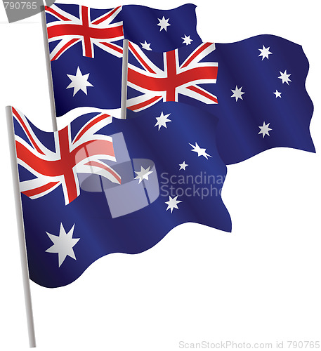 Image of Commonwealth of Australia 3d flag.