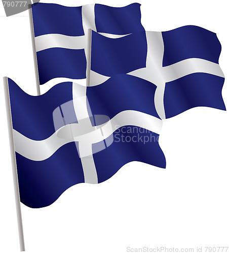 Image of Greece 3d flag.