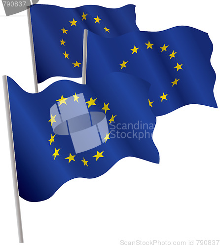 Image of Eurounion 3d flag.